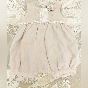 Catherine Malandrino Blush Lace-Trim One Piece Outfit
